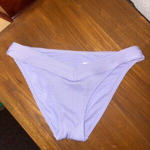 Hollister Lilac Ribbed Bikini Bottom